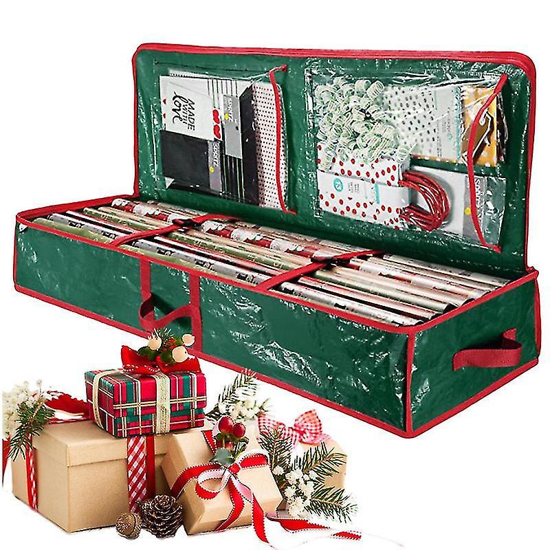 Htclv Storage Box For Gift Wrapping Christmas Ribbon Storage Organiser For Storing Decorations High Quality