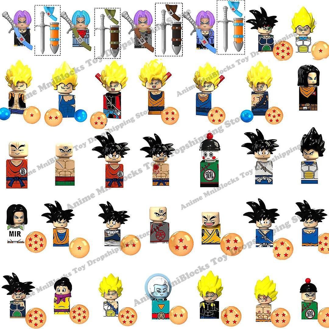 Sanne KT blocks Dragon Ball Z Anime Cartoon Goku Vegeta Dragon Buliding Blocks Bricks Mini Action Figures Assembl Toys Birthday Gift 1560