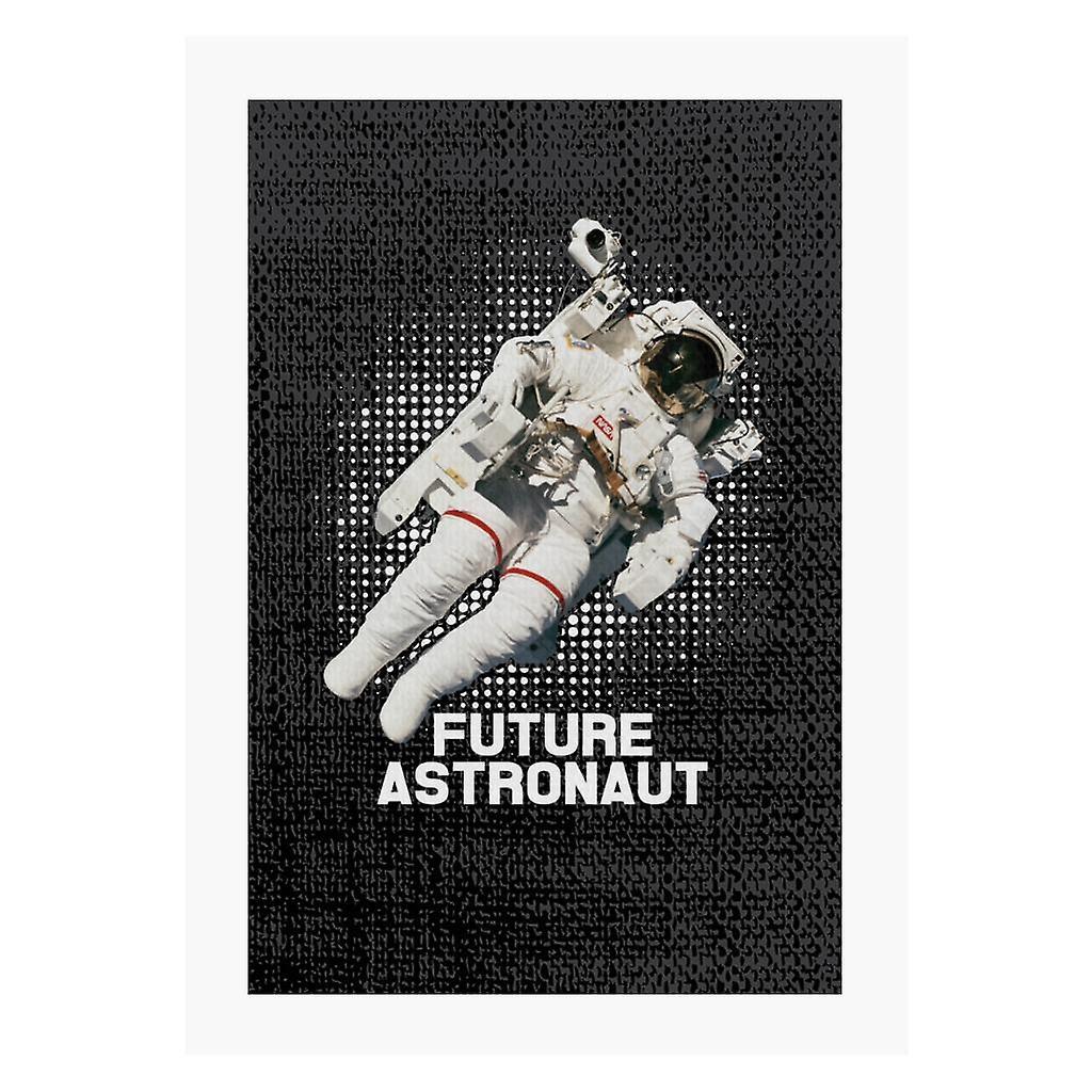 NASA Future Astronaut A4 Print Black 21cm x 29.7cm