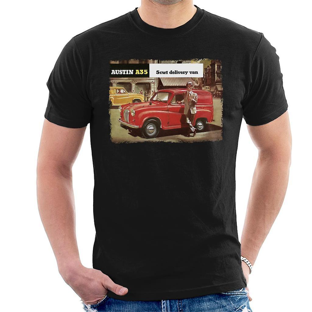 Austin A35 5cwt Delivery Van British Motor Heritage Men's T-Shirt Black X-Large