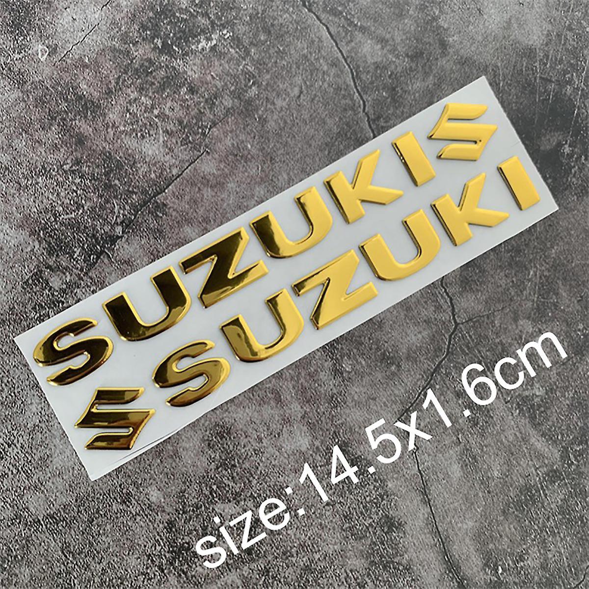 Redkid For Suzuki Sticker 3d Tank Decal Logo Gold Emblem Gold Small