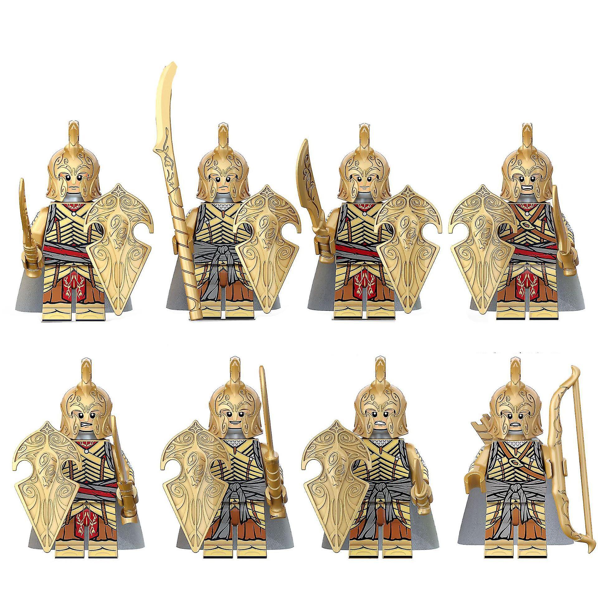 Manchalk 8pcs The Lord Of The Rings Movie Mini Figures Soldier Building Block Figurine Warrior