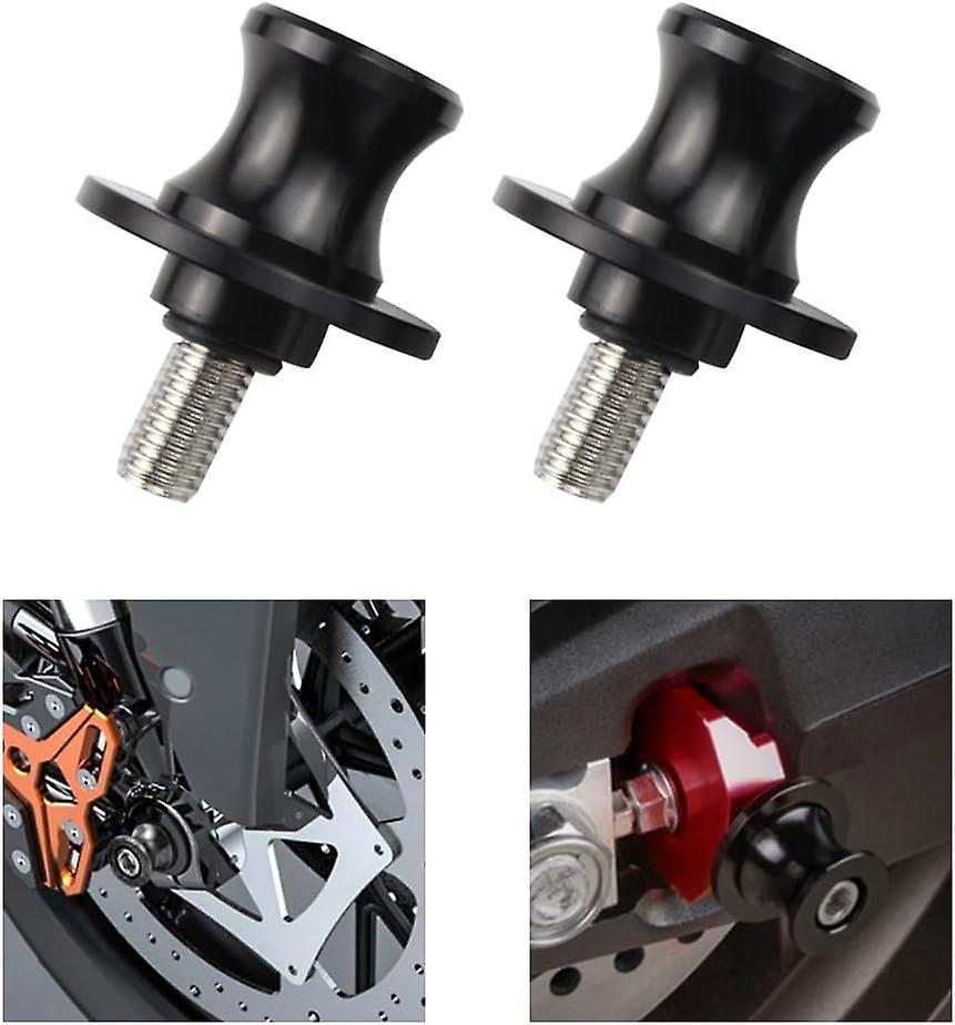 Szczw 2Pcs Motorcycle Spools Swingarm Stand 8mm Screw Swingarm Stand CNC Swingarm Spools Aluminum Slider Swing Arm Spools Slider for Motorcycle