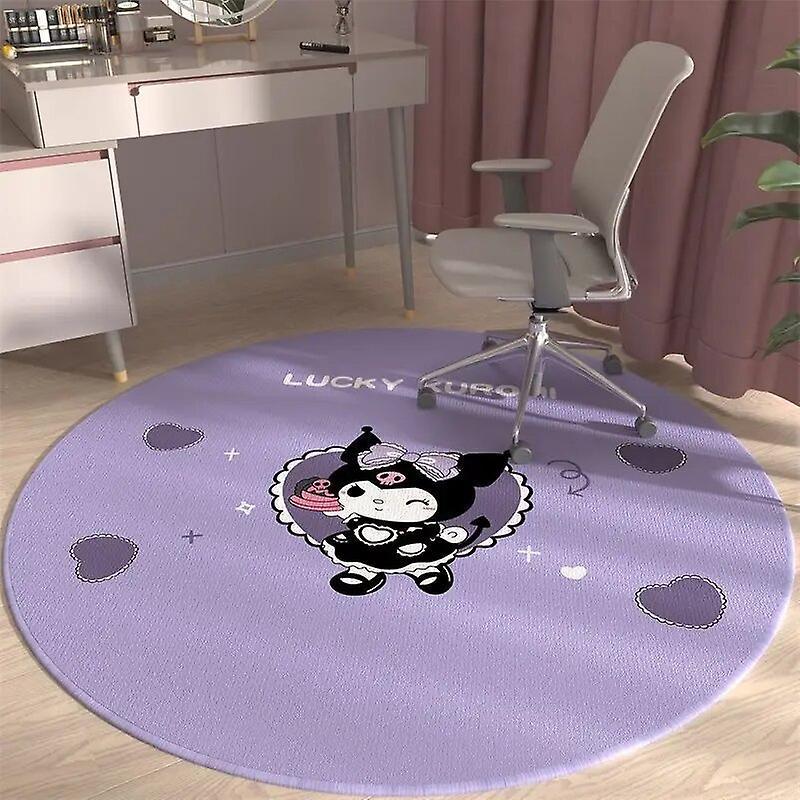 Aionyaaa 40/60/100cm Kuromi Sanrio Cushion Pillow Kawaii Anime Carpet Bathroom Non-slip Mat Cute Chair Plush Toys Gift For Children Kid kuromi E 10...