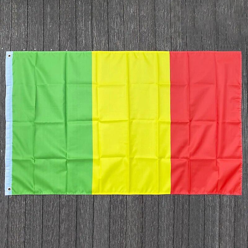 Scitoo 90x150cm Mali  Flag 3x5 Feet Super Poly Football Flag Indoor Outdoor Polyester Flag Sand Color 90 x 150cm