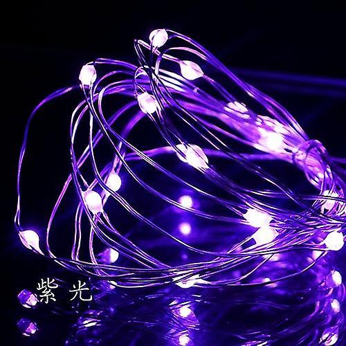 Slowmoose Battery-powered Cork Bottle Light, Diy Led String Bar, Birthday Party Stopper purple 2M