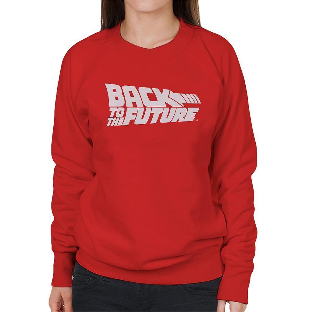 Back to the Future White Logo Women's Sweatshirt Red XX-Large