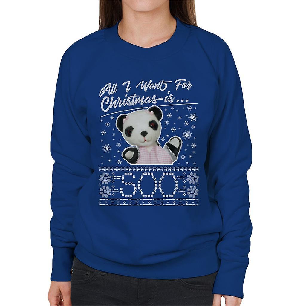 Sooty Christmas All I Want For Christmas Is Soo Women's Sweatshirt Royal Blue XX-Large