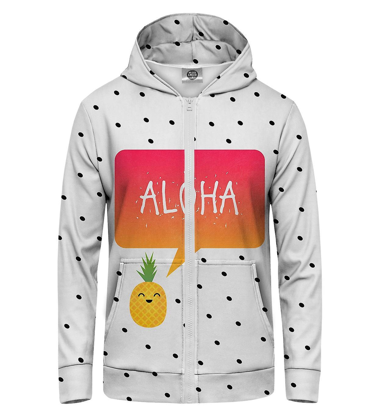 Mr Gugu & Miss Go Mr. GUGU & Miss GO Aloha Hoodie Kangaroo Zip Up white L