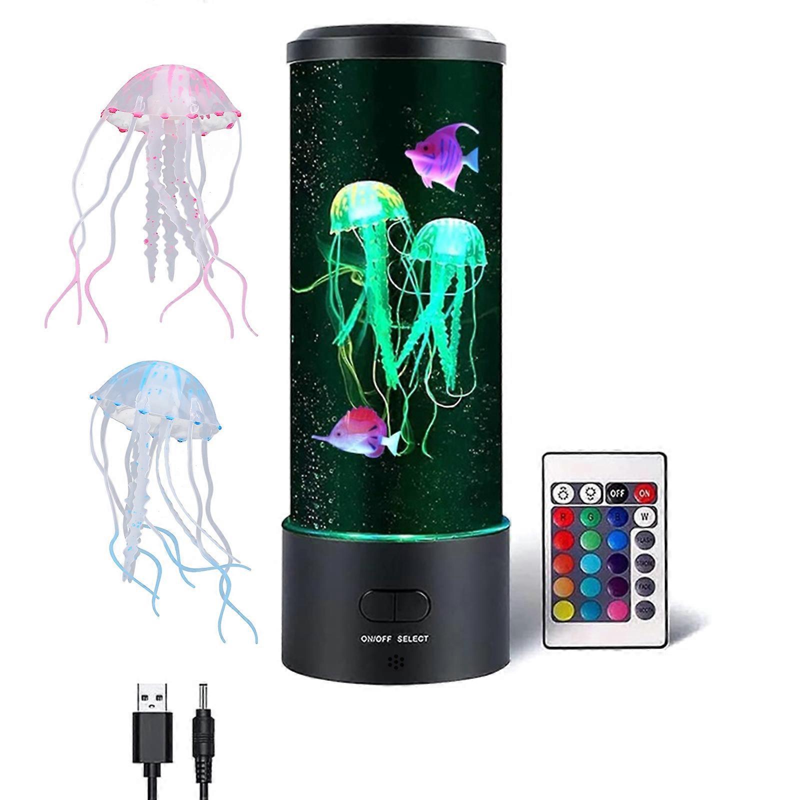 Unbrand LED Jellyfish Lamp Aquarium Lamp with Color Changing Light Effects Gift for Kids