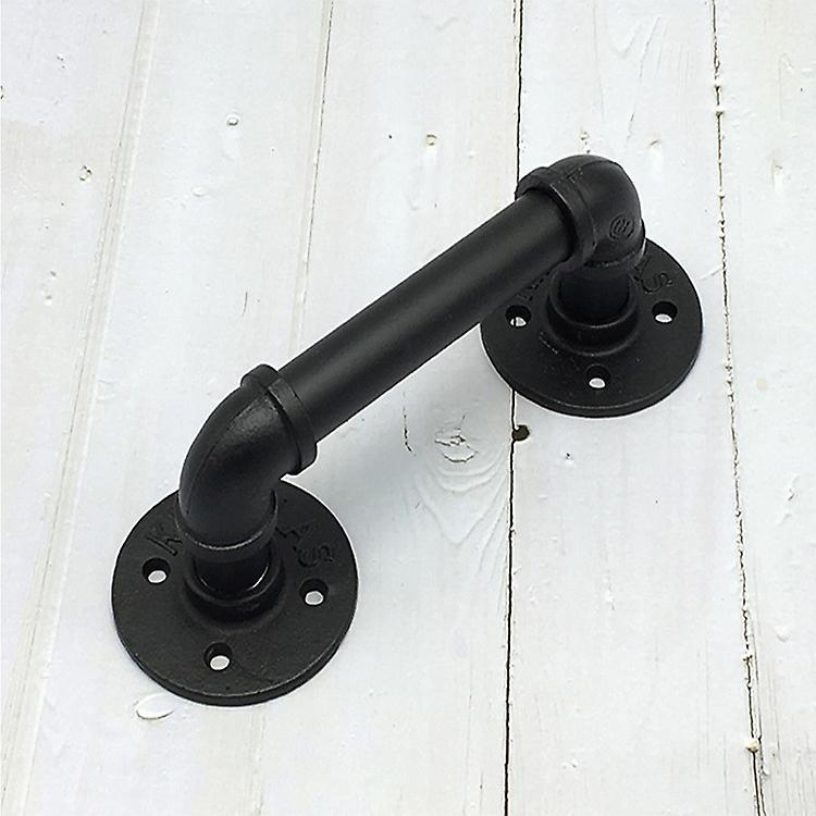 Dawnell Handrail Handrail For Black Staircase, Stair Handrail, Industrial Wind Iron Pipe Retro Guard Rail Stair Handrail, For Stairs, Walls, Loft, ...