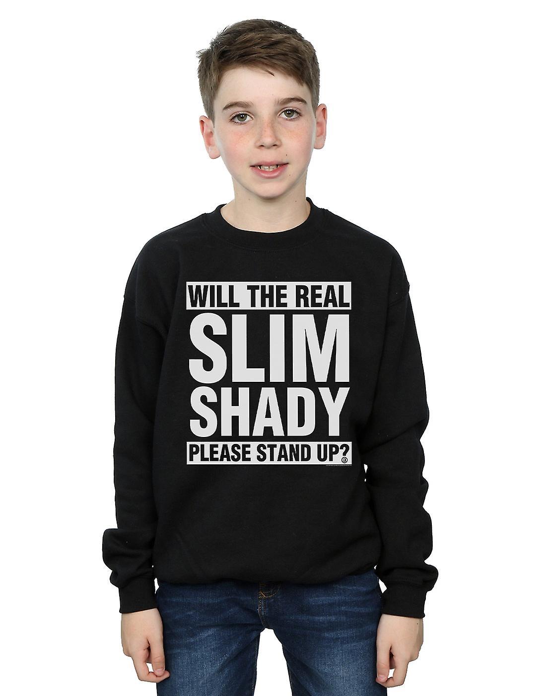 Absolute Cult Eminem Boys Real Slim Shady Sweatshirt Black 12-13 years