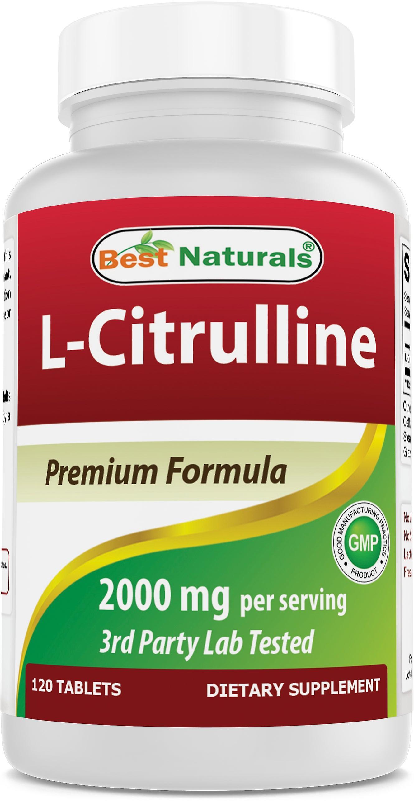 Best naturals l-citrulline 2000mg/serving - non-gmo - gluten free - 120 tablets