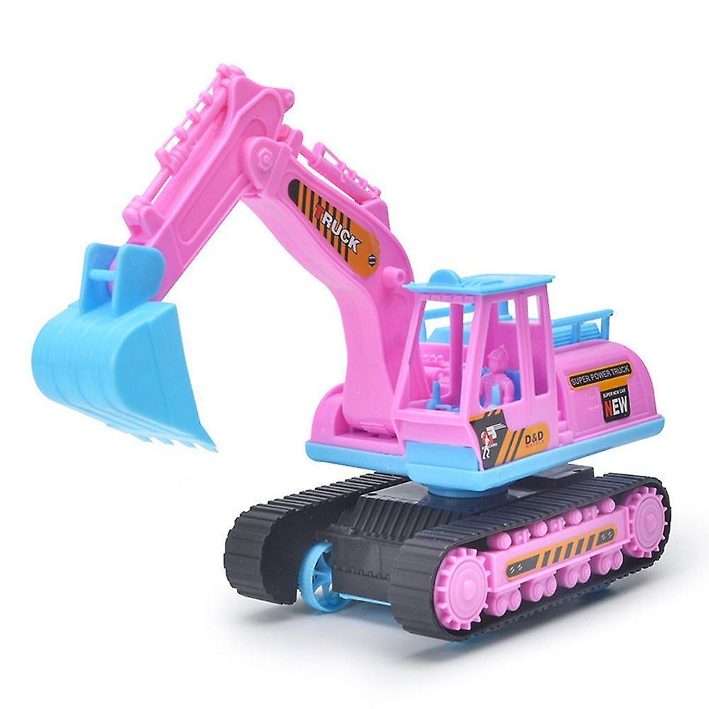 Bolongking Large Engineering Vehicle Model Plastic Excavator Dump Truck Cars Toy for Kids Boys Outdoor Sand Game pink-B