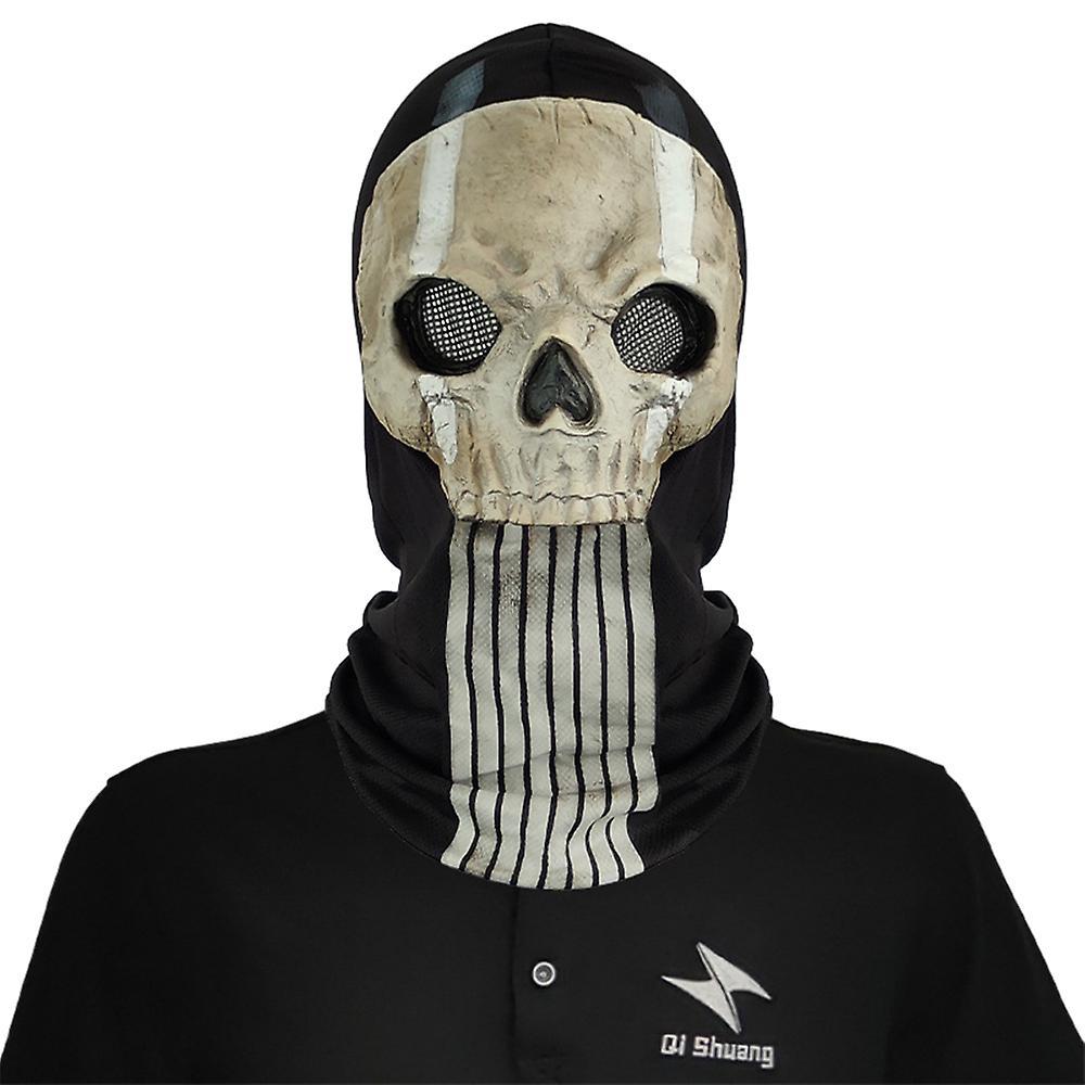 Ochime Call Of Duty Game Ghost Mask Adult Balaclava Hat + Skull Full Face Mask Cosplay Costume A