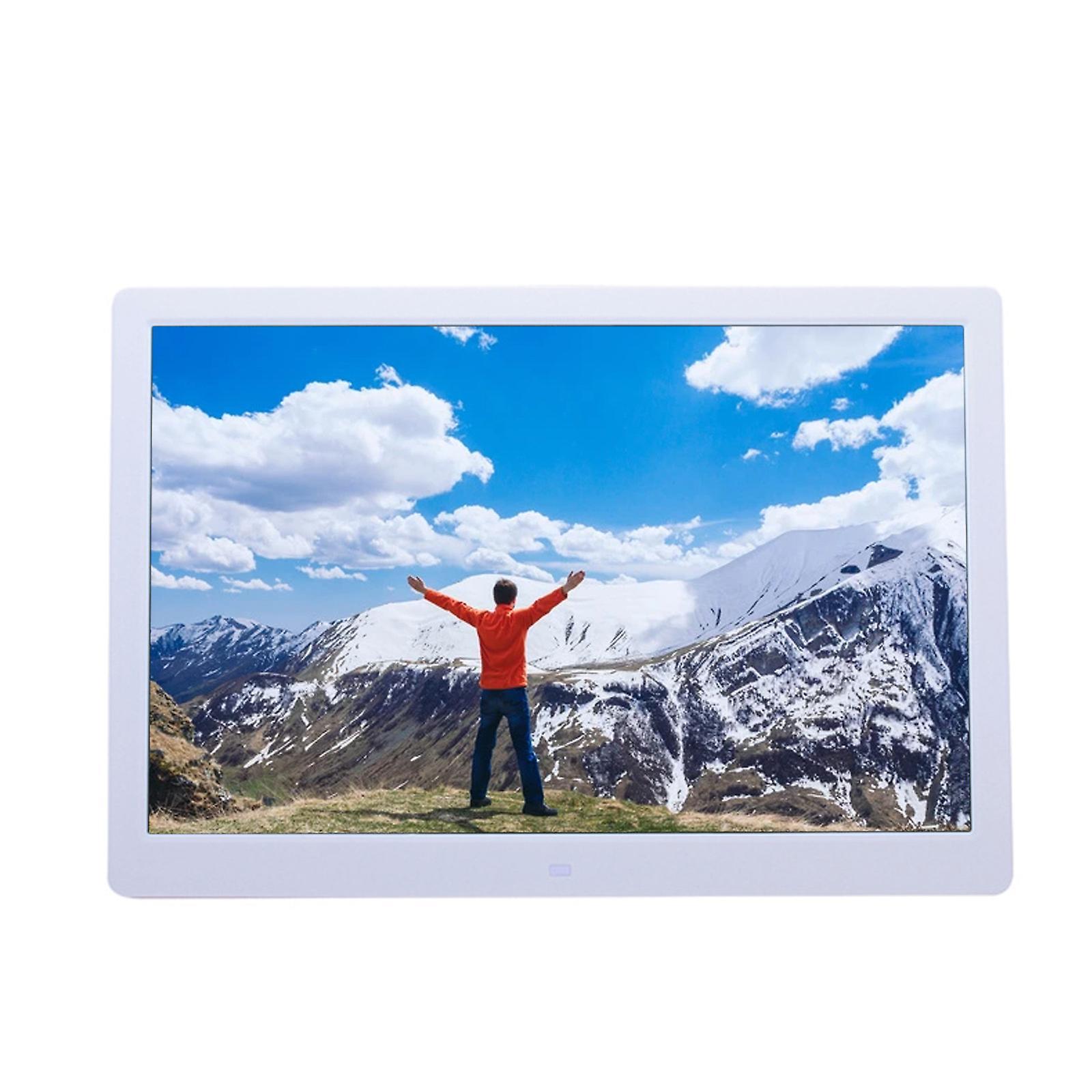 unbrand 15.4 Inches Smart Digital Photo Frame, 32GB Playback Content, TN Screen White