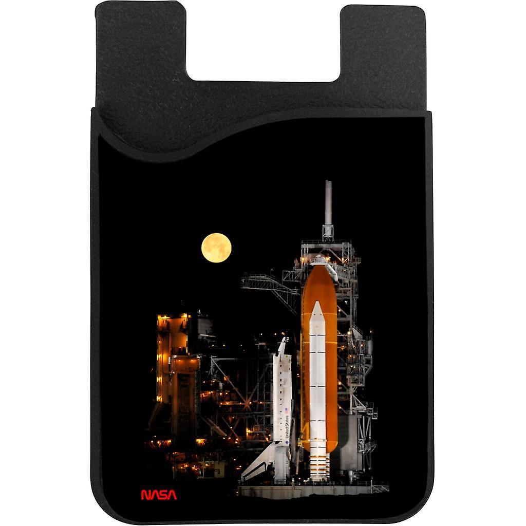 NASA STS 110 Discovery Shuttle At Launch Pad Phone Card Holder Black 5.5cm x 8.5cm