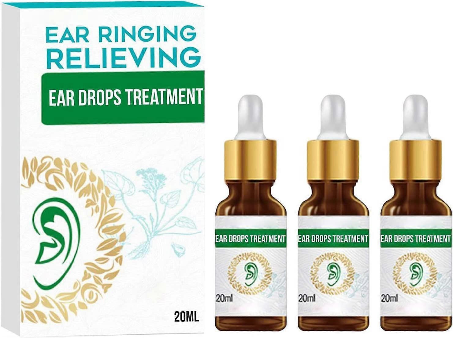 Unbrand Ear Drops, Tinnitus Ear Drops, Relief Pain Earache Drops Relief Tinnitus Noises in Ears Ear Ringing Drops 3pcs