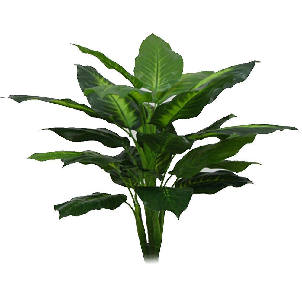 unbrand Large 50Cm Evergreen Artificial Plant 25 Leaves Lifelike Bush Potted Plants Plastic Green Tree Home