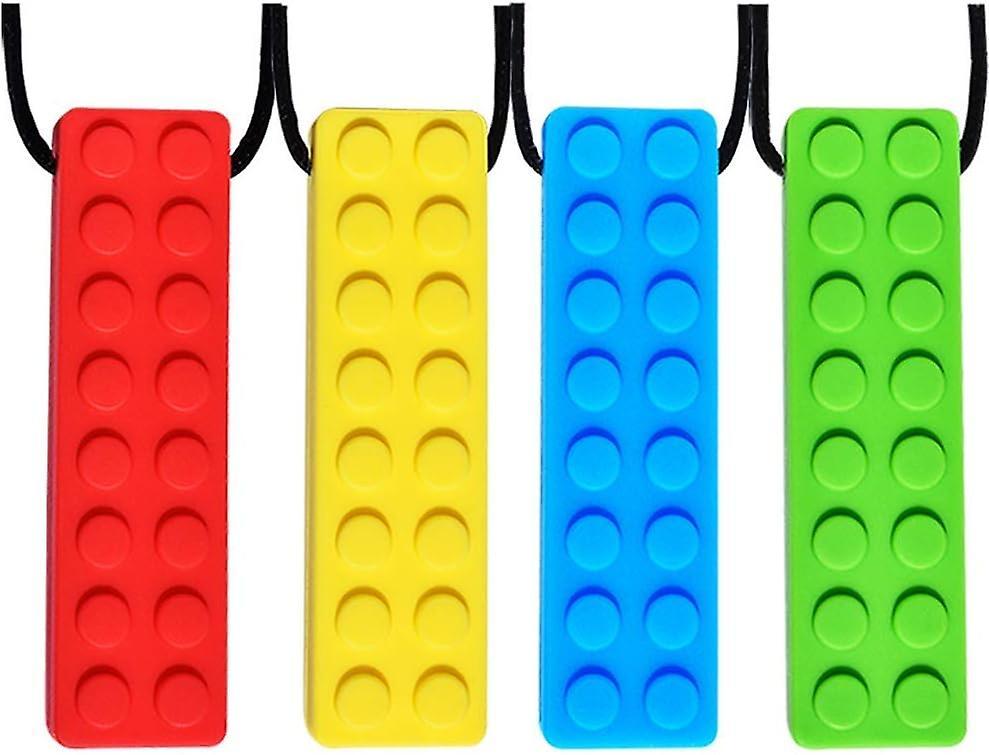 Pxcl Chew Necklaces, Set of 4 Teething Necklaces, Silicone Teething Necklaces, Teething Necklaces, Sensory Chew Necklaces for Kids Autistic, ADHD, ...