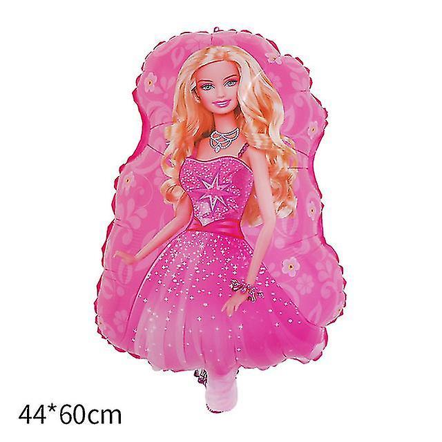 Sszfv Pink Barbie Aluminum Film Balloon High Heels Barbie Girl Foil Balloon Girl Doll Birthday Party Baby Shower Princess Theme Decor style-8