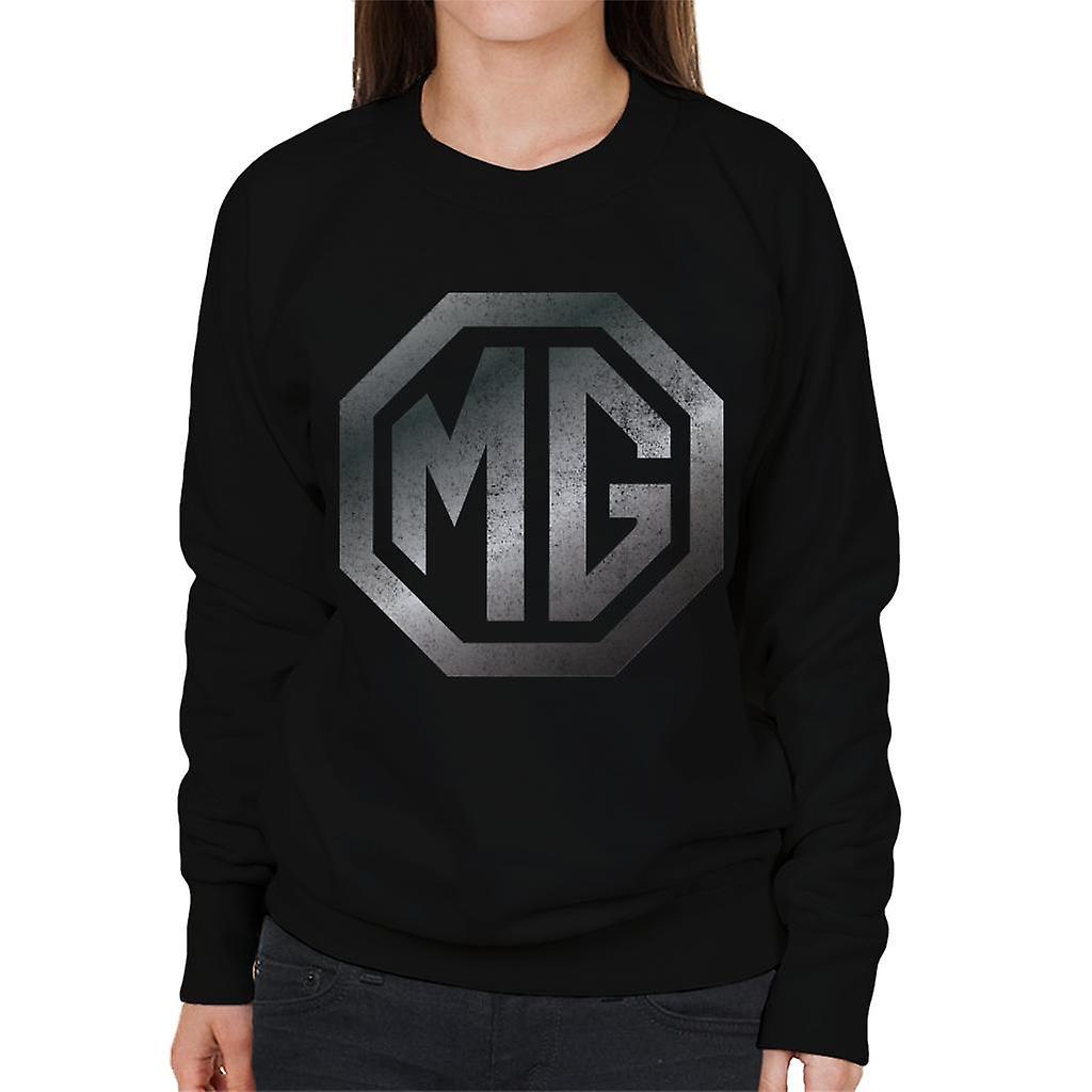 MG Chrome Logo British Motor Heritage Women's Sweatshirt Black Small