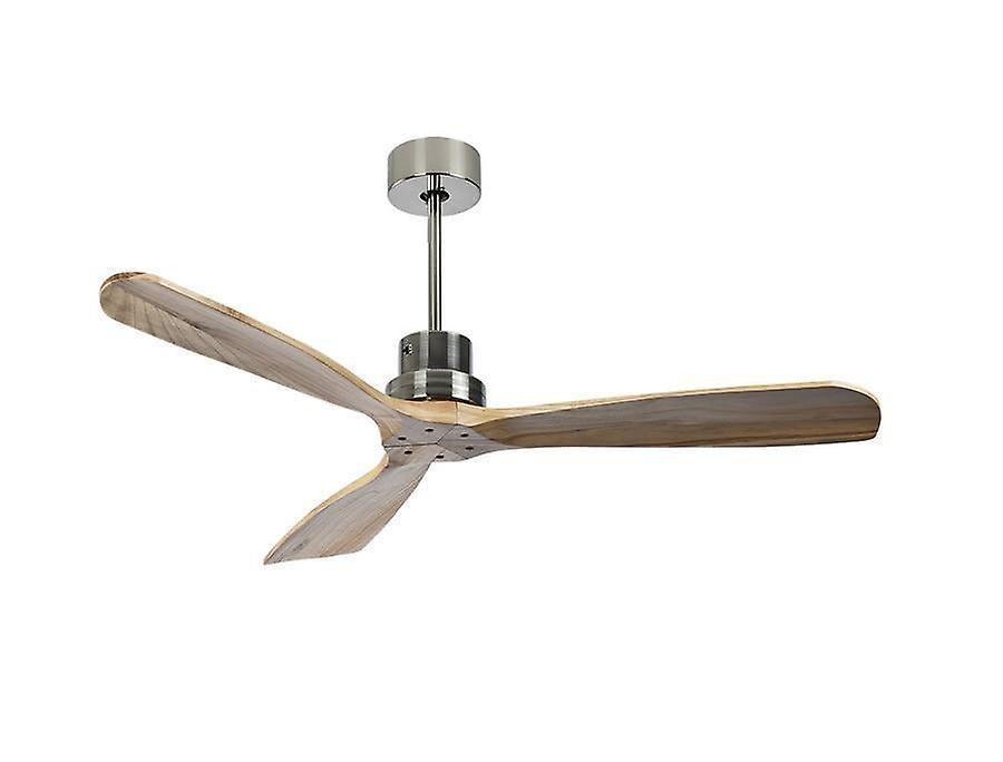 Slowmoose Wooden Ceiling Fans With Remote Control For Home/bedroom/living Room Nickel and Wood colo 42 inch 110V