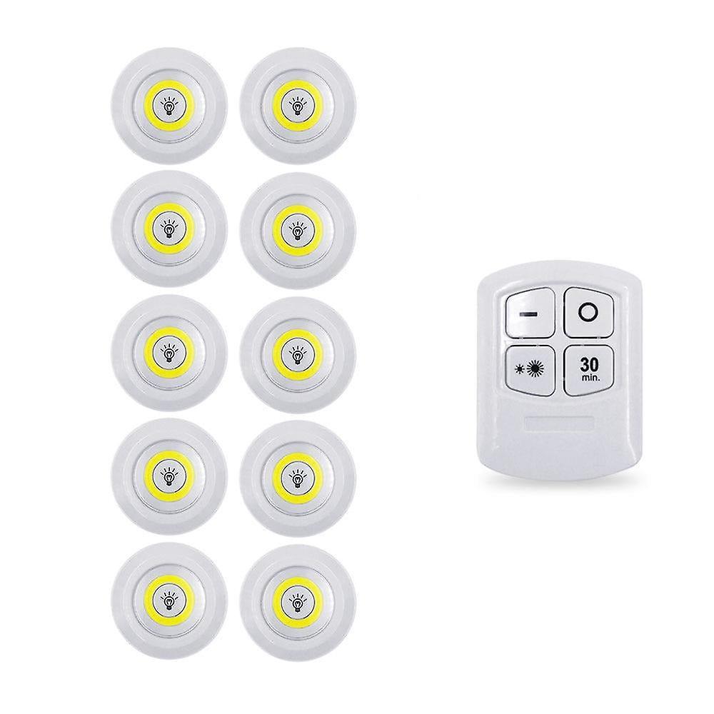 Slowmoose 5w Led Wardrobe Light Adjustable Remote Control - Lamp For Stairs  / Kitchen / Cold White 1 remote 10light