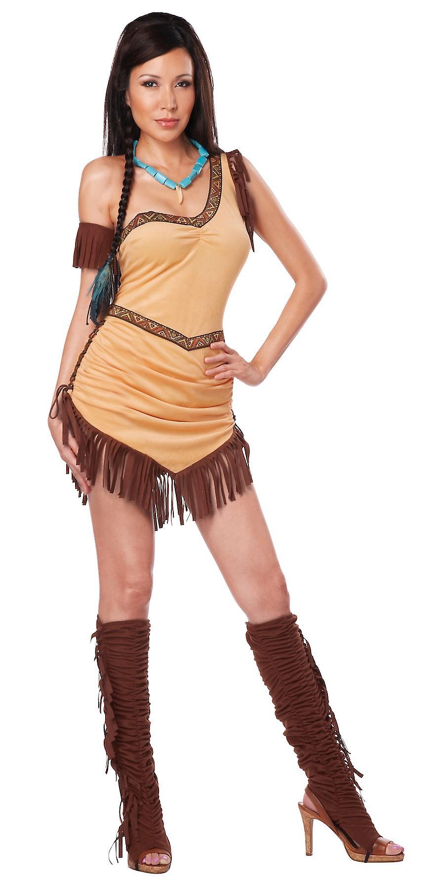 California Costume Collections Native American Beauty Indian Pocahontas Western Old West Womens Costume Brown X-Large (12-14)