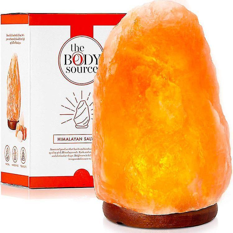 Himalayan Salt Crystal Lamp Body Source - Intensity Adjustment Button - All Natural - Handmade, Usb Wooden Base -1-2kg - Snngv