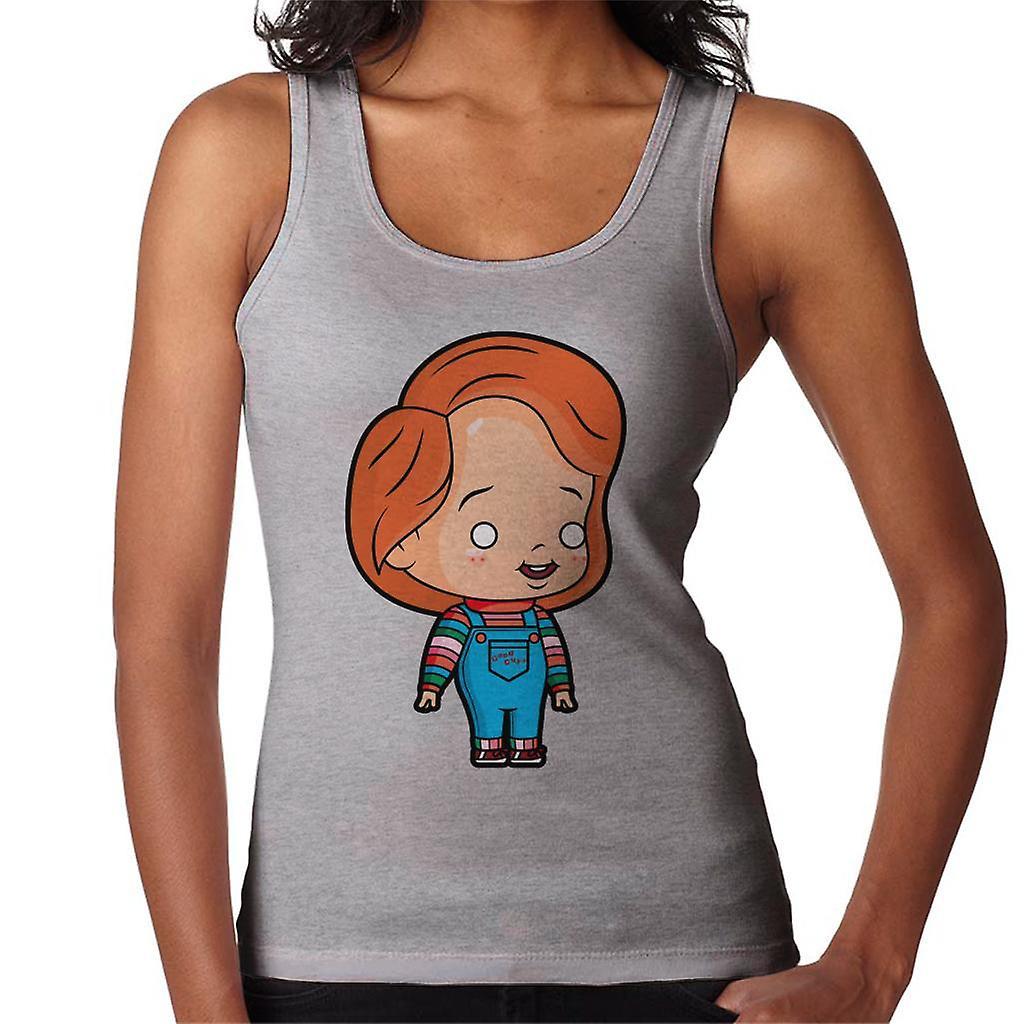 Chucky Cute Cartoon Women's Vest Heather Grey XX-Large