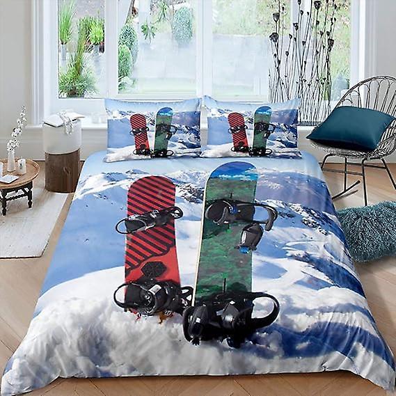 Duvet Cover Set Snowboard Microfiber Bedding Duvet Cover Sets 1 Duvet Cover And 1/2 Pillowshams 135x200cm