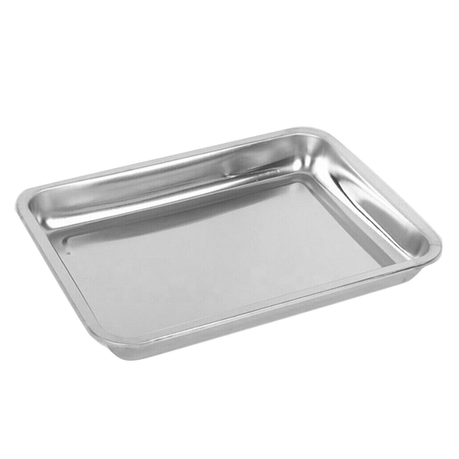 Wharick Stainless Steel Rectangular Grill Fish Baking Tray Plate Pan Kitchen Supply 10#