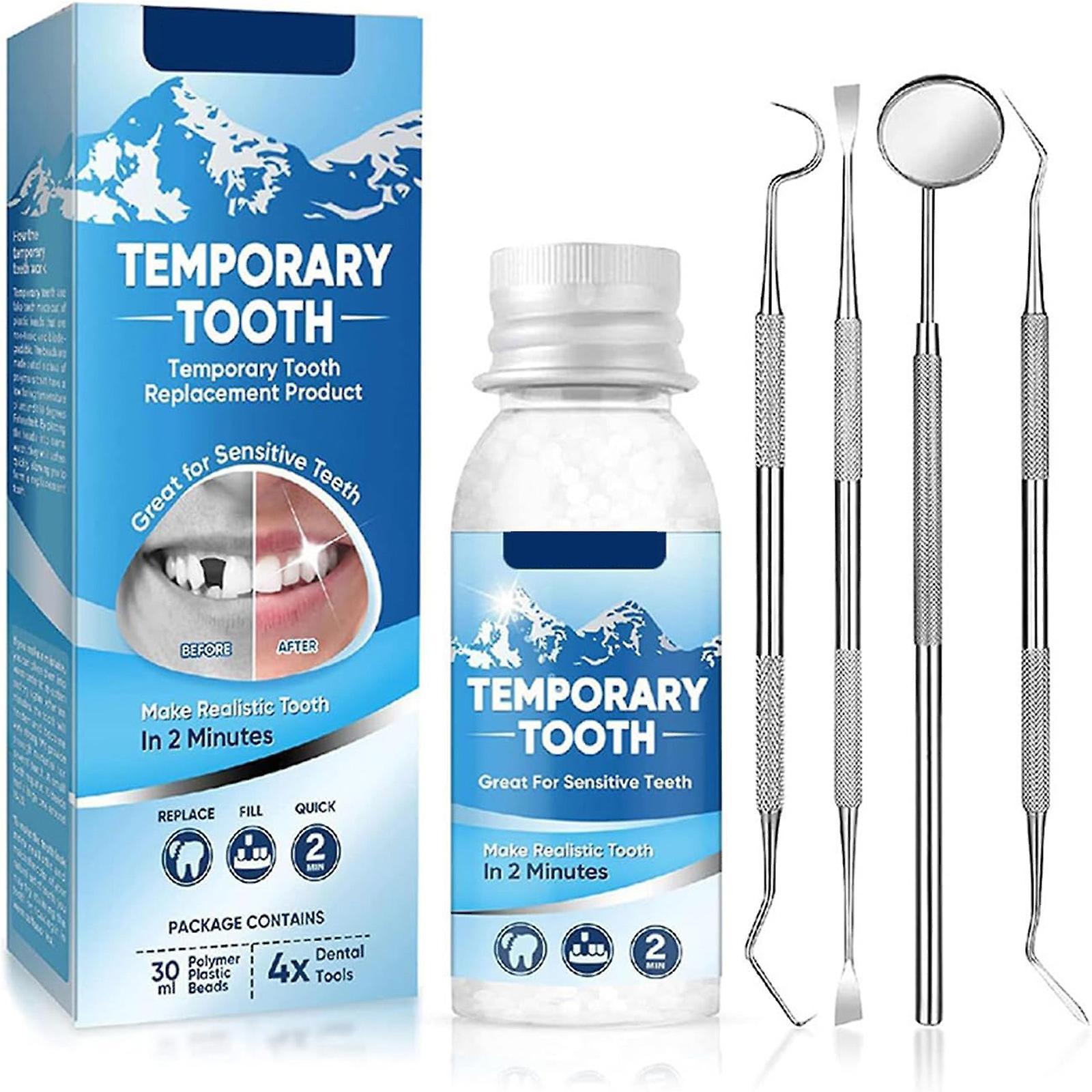 Ofocase Tooth Filling Repair Kit, Temporary Fixing Filling Missing Broken Chipped Tooth Diy Moldable False Dentures Tooth