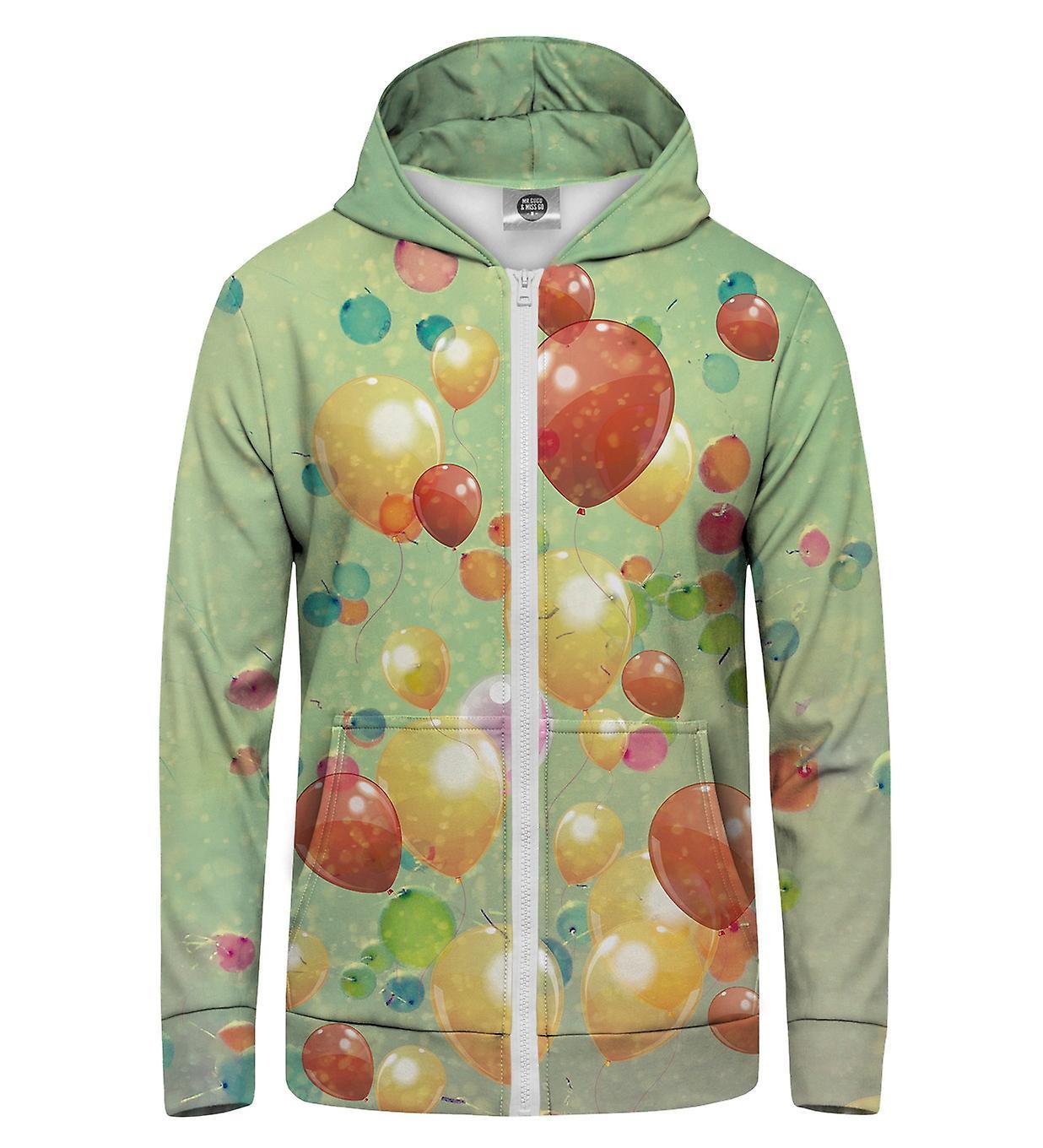 Mr Gugu & Miss Go Mr. GUGU & Miss GO Baloons Hoodie Kangaroo Zip Up green S