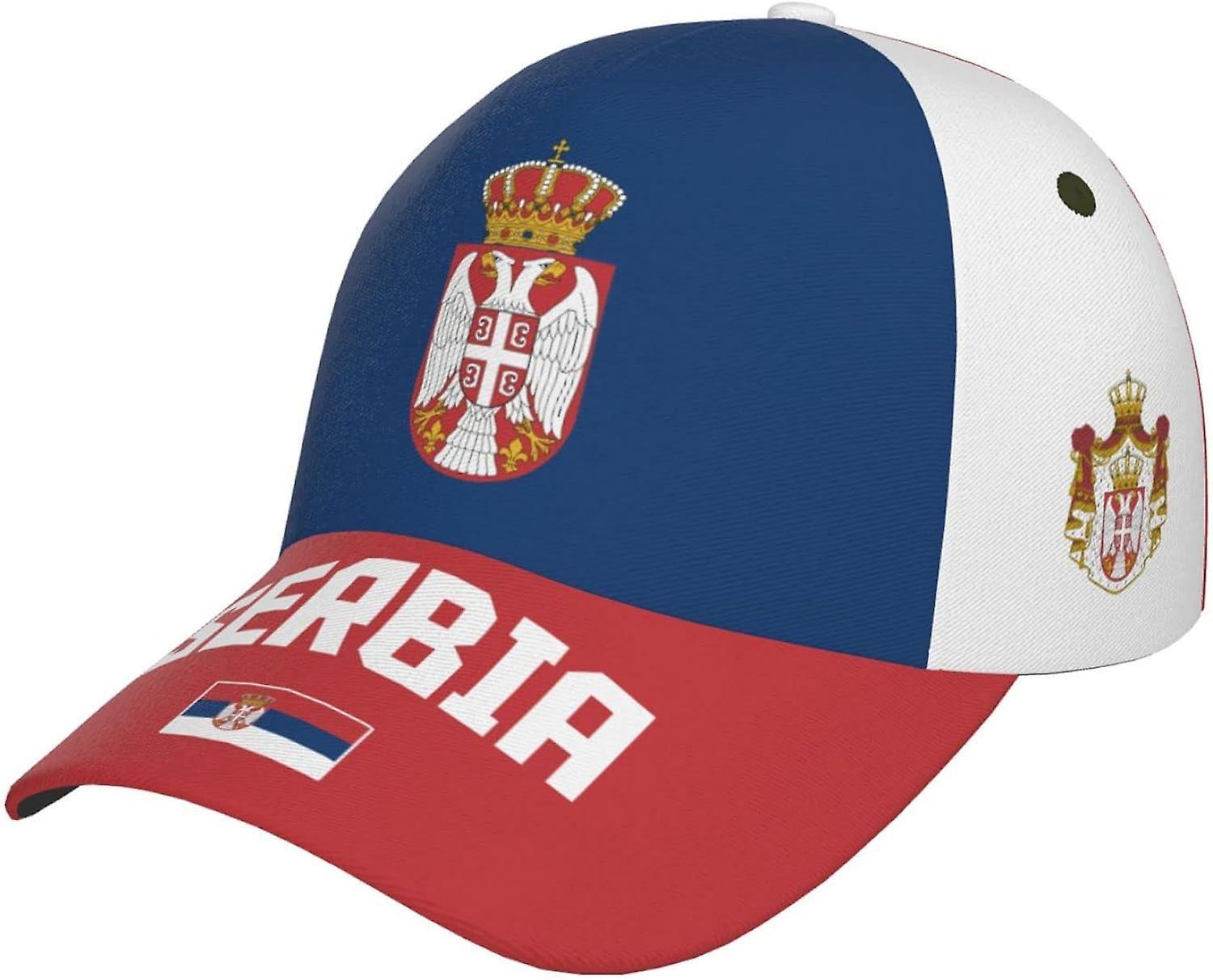 Kerota Serbia Flag Cool Serbs Baseball Cap 3D Full Print Adult Unisex Adjustable Hat Soccer Patriotic Caps bm-5327 color656