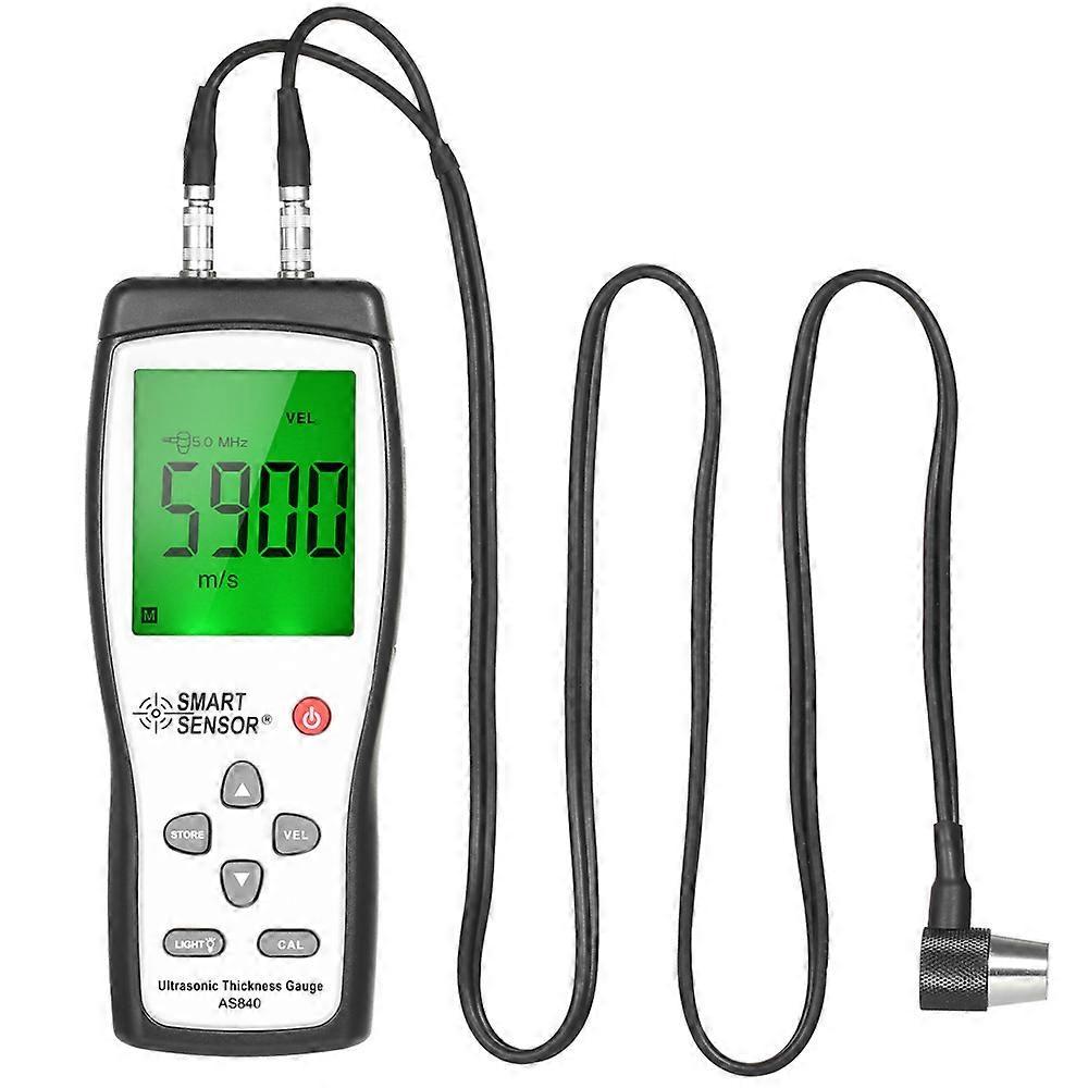 SMART SENSOR Professional Ultrasonic Thickness Gauge Handheld LCD Digital Thickness Tester Depth Meter Range 1.2225mm High Accuracy