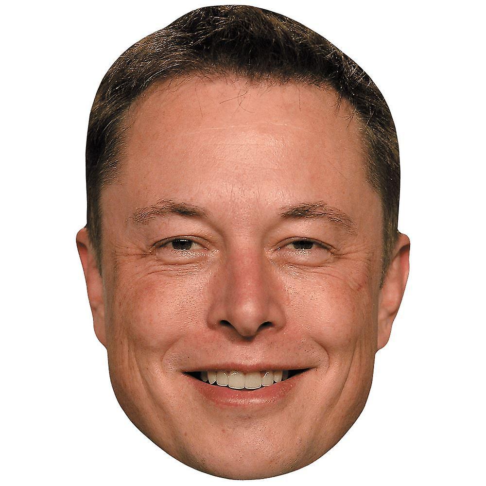 Celebrity Cutouts Elon Musk (Smile) Celebrity Mask, Flat Card Face