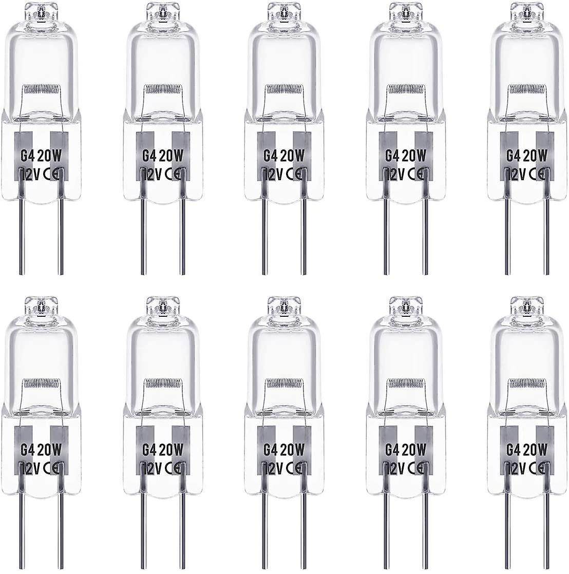 Tinor G4 Halogen Light Bulbs, 12v 20w Halogen Pin Base Lamp, Warm White 3000k, 350lm, Dimmable, G4 Low Voltage Halogen Lamp, Clear Capsule Lamp, Pa...