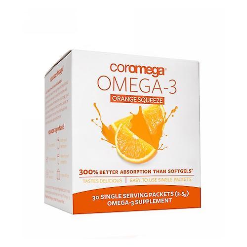 Coromega Omega 3 Squeeze, Orange 30 Packets (Pack of 1)