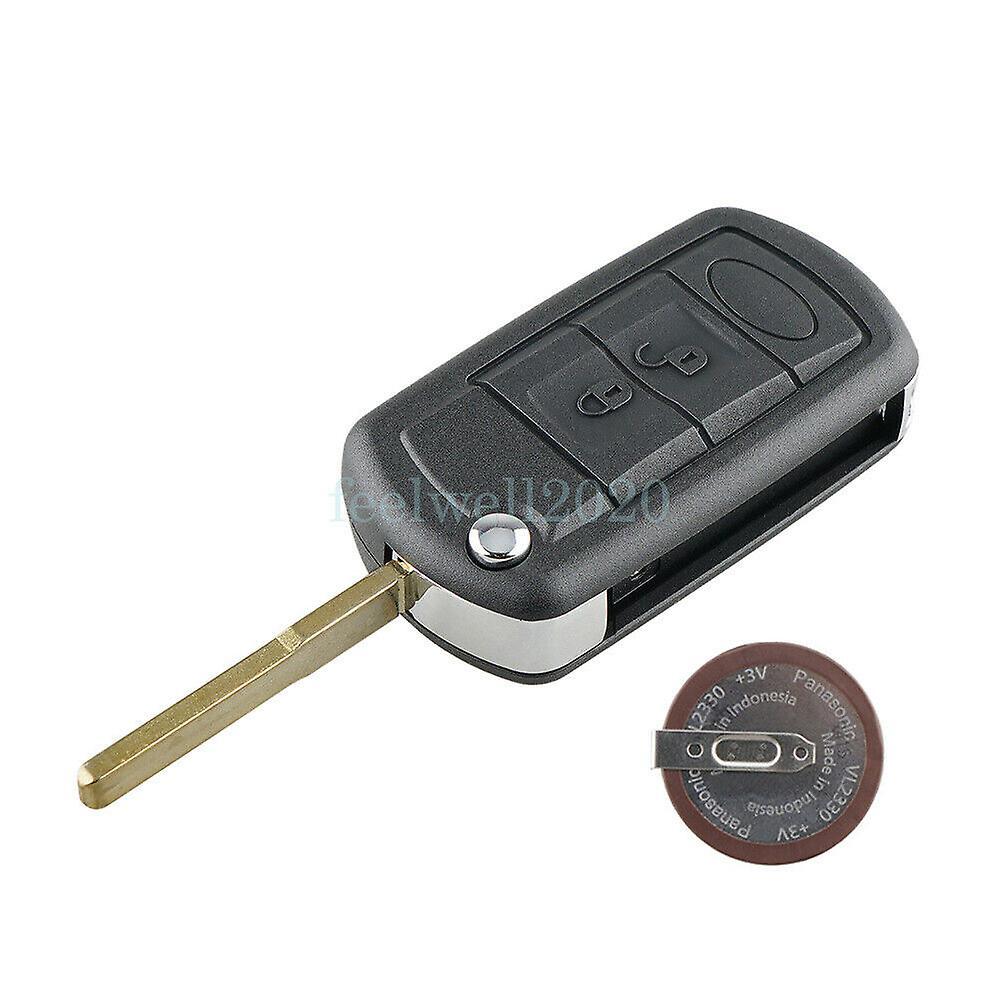 3 Button key shell fob + battery for land rover lr3 range rover sport 2005-2009