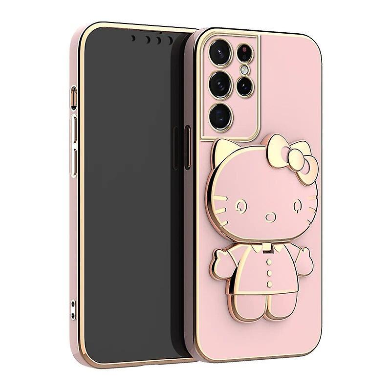 Eccpp Hello Kitty Electroplated Plating Frame Case For Samsung Galaxy S23 Ultra S22 S21 S20 Fe S10 Note 20 10 Plus A24 A34 A54 Cover 1 Galaxy S21 Plus