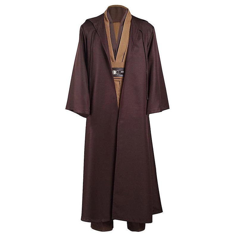 Baiyis Jedi Master Obi Wan Kenobi Cosplay For Adults Anakin Skywalker Costume Full Set Halloween Carnival Party Costume Brown M