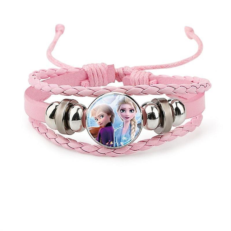 Slowmoose Disney Make Up, Jewelry, Frozen 2- Elsa Anna Princess Cartoon Cowhide Bracelet C