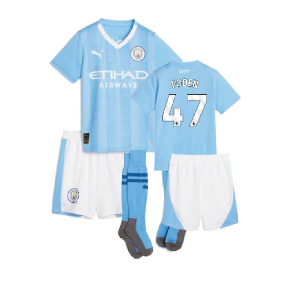 Puma 2023-2024 Man City Home Mini Kit (FODEN 47) Blue 5-6 Years