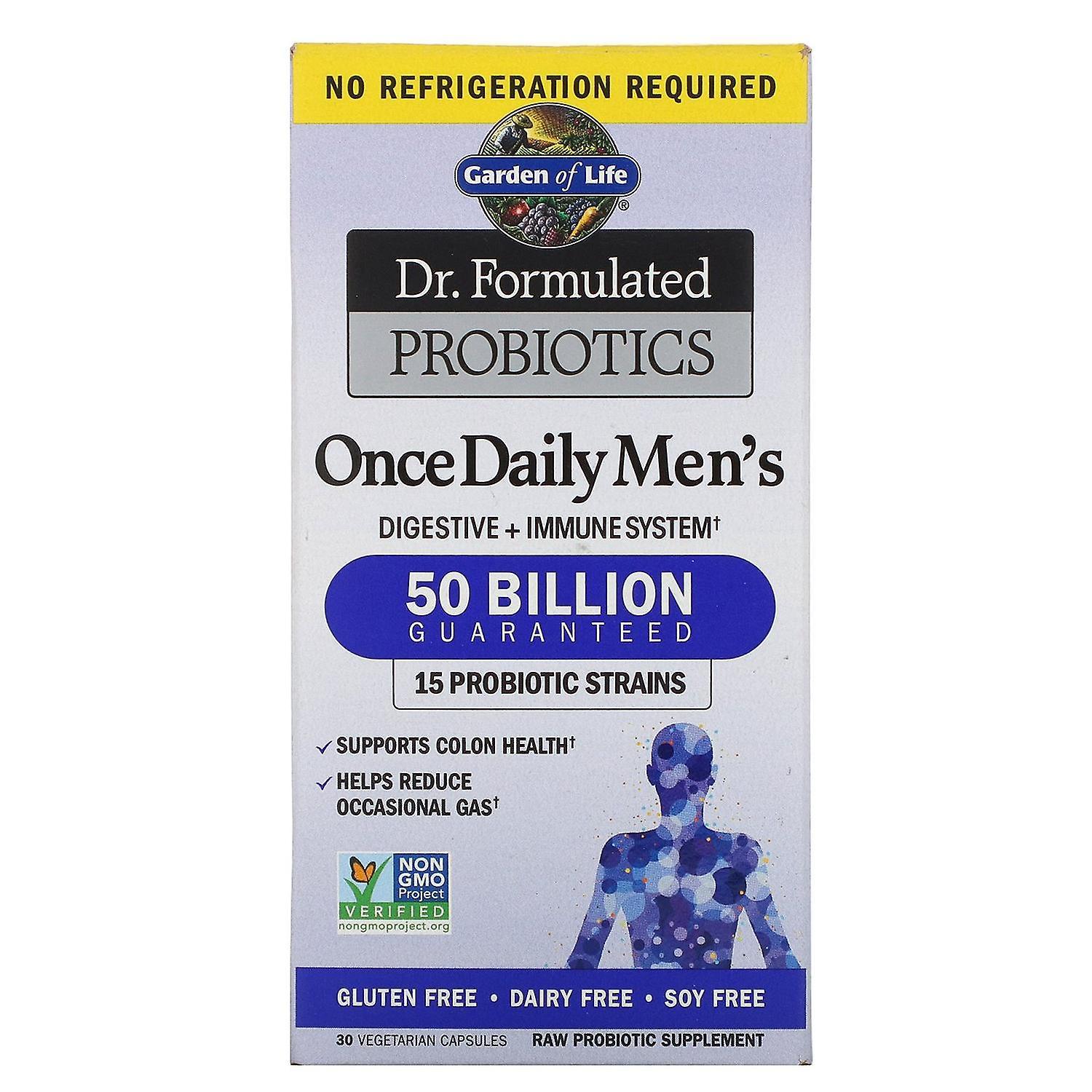 Garden of Life, Dr. Formulated Probiotics, Once Daily Men's, 50 Billion, 30 Vege