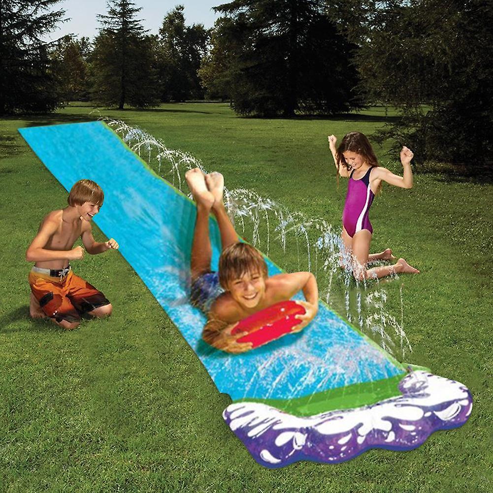 Slowmoose Single Water Slide Pvc Inflatable Fun Outdoor Lawn Backyard Spray Pools Summer