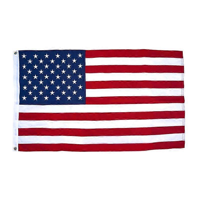 Phwj 3x5ft American American Flag - Vivid Colors - Canvas Header and Double Stitched - Polyester American Flags with Brass Grommets.