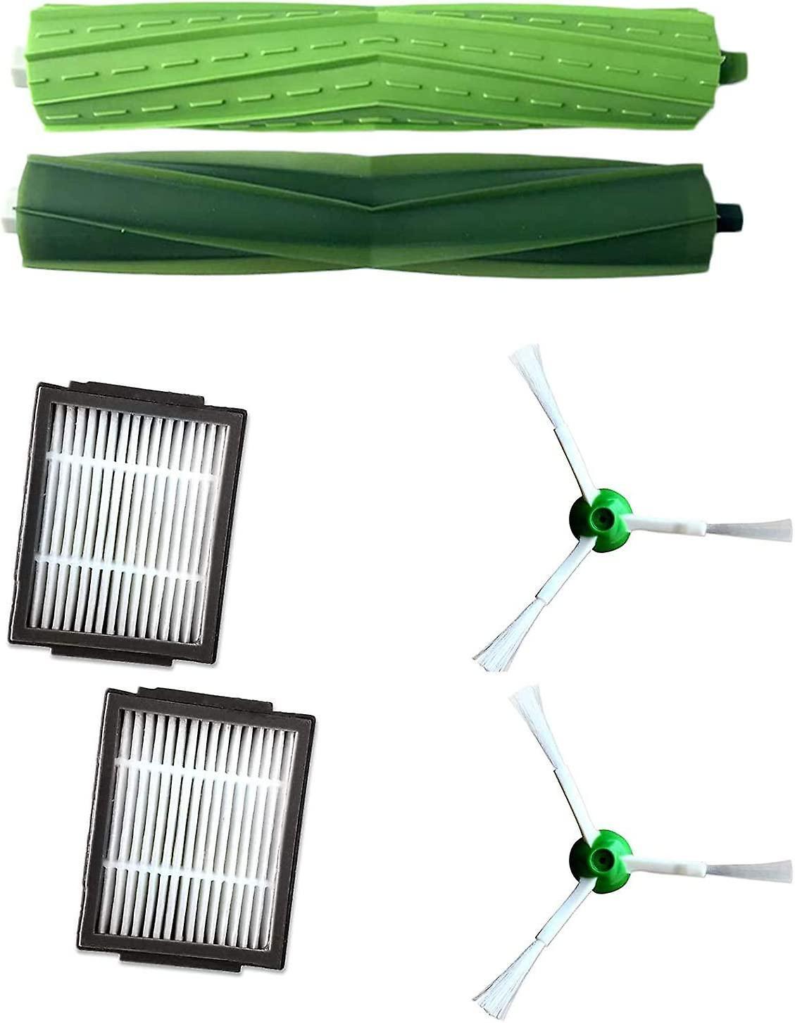 unbrand Sweeping Robot Filter Side Brush For Irobot Roomba I Series Irobot I7 E5 E6, 2X Filters+2X Roller Br