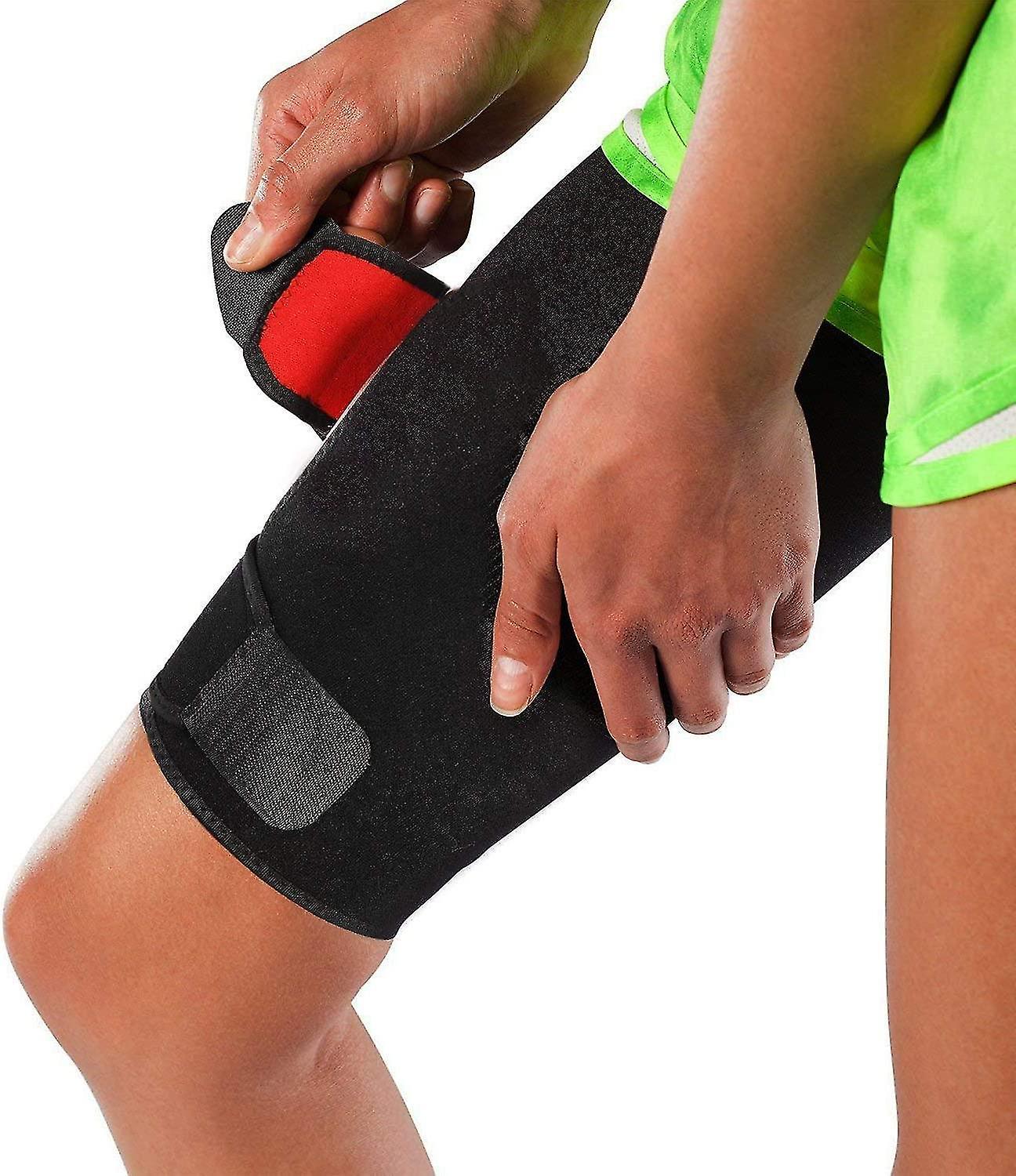 Snngv Adjustable Thigh Brace Support,unisex Breathable Neoprene Non-slip Hamstring Compression Sleeve